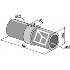 Guolio velenas, Ø75 x 154 mm ilgio