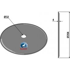 Sėjamosios diskas Ø354x4