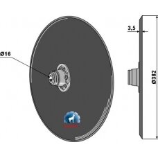 Sėjamosios diskas Ø382x3,5