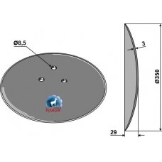 Sėjamosios diskas Ø350x3