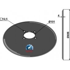 Sėjamosios diskas Ø406x4