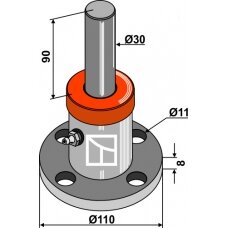 Diskas-stebulė su velenu Ø30