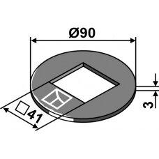 Kalibravimo poveržlė Ø90x3x41