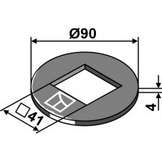 Kalibravimo poveržlė Ø90x4x41