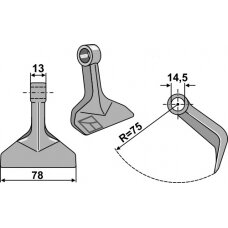 M48400405R Mulčerio plaktukas Maschio / Gaspardo