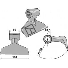 M03400410 Mulčerio plaktukas Maschio / Gaspardo, naujas modelis