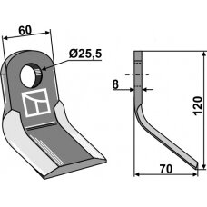 931040002 Y formos žoliapjovės peiliukas Vigolo