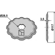 501060 Smulkinimo peilis Geringhoff