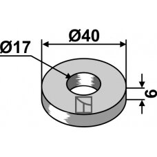 Poveržlė Ø40x6xØ17, 63-FIS-91