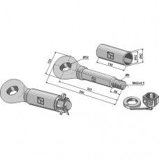 Priekabos vilkimo kilpa, Ø52, M42x4,5