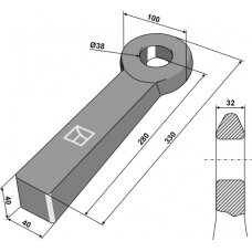 Priekabos vilkimo kilpa, Ø38