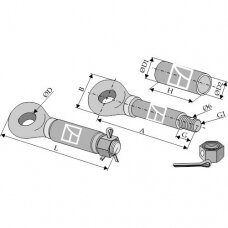 Priekabos vilkimo kilpa, Ø32, M24x3