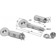 Priekabos vilkimo kilpa, Ø50, M42x4,5
