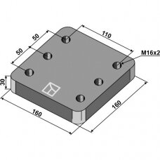 Plokštė 160x30x160